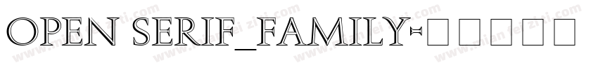 Open Serif_Family字体转换